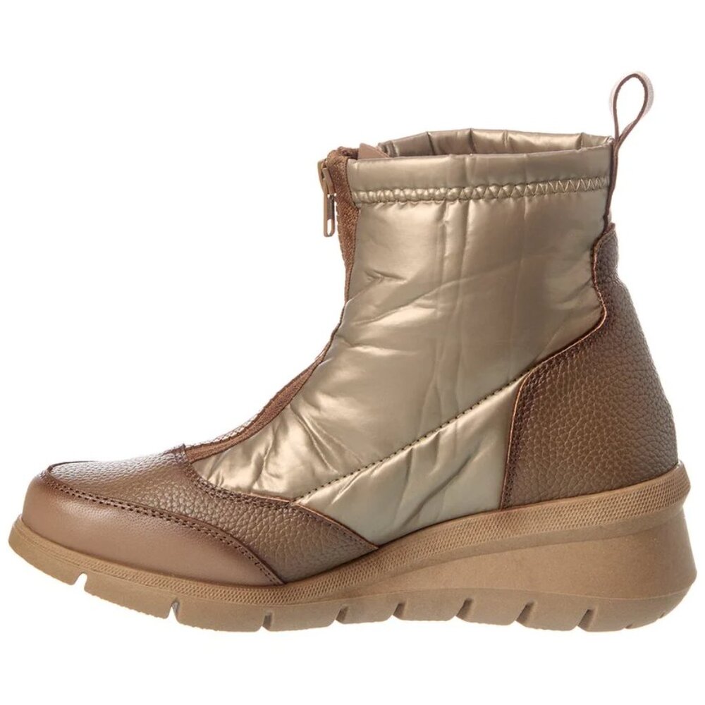 NEW ERIC MICHAEL Leather Pacific Booties in Taupe for women 1125 5m3